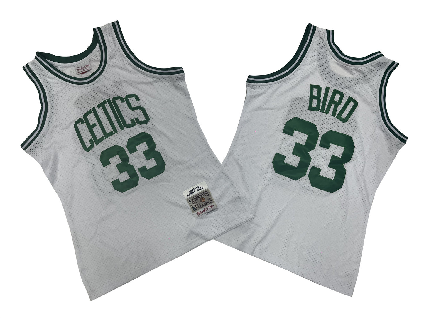 BOSTON CELTICS LARRY BIRD WHITE VINTAGE JERSEY