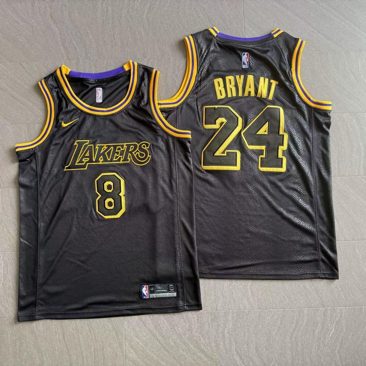 LOS ANGELES LAKERS KOBE BRYANT BLACK JERSEY