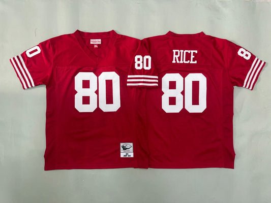 SAN FRANCISCO 49ERS JERRY RICE RED VINTAGE JERSEY