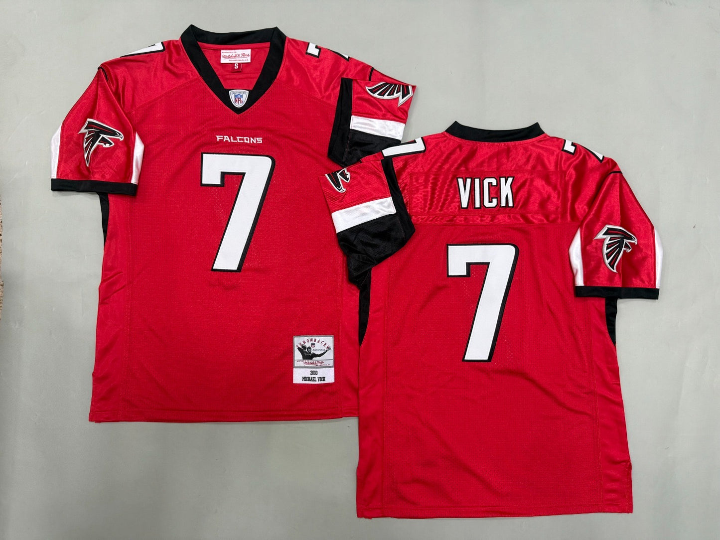 ATLANTA FALCONS MICHAEL VICK RED VINTAGE JERSEY