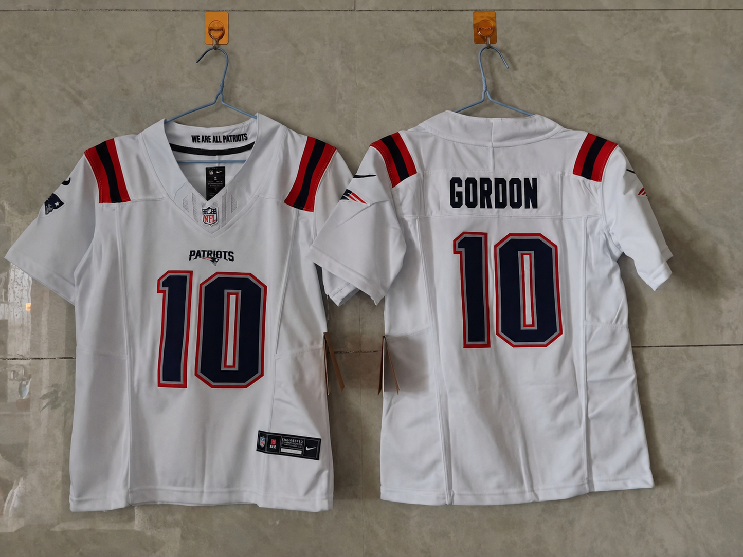NEW ENGLAND PATRIOTS JOSH GORDON WHITE JERSEY