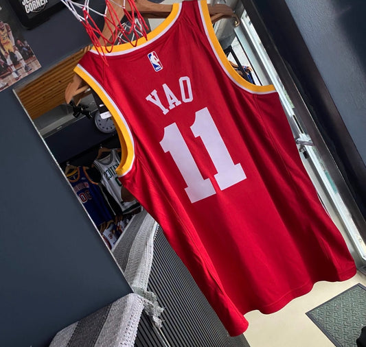 HOUSTON ROCKETS YOA MING RED VINTAGE JERSEY