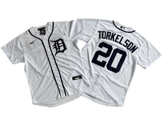 DETROIT TIGERS SPENCER TORKELSON WHITE JERSEY