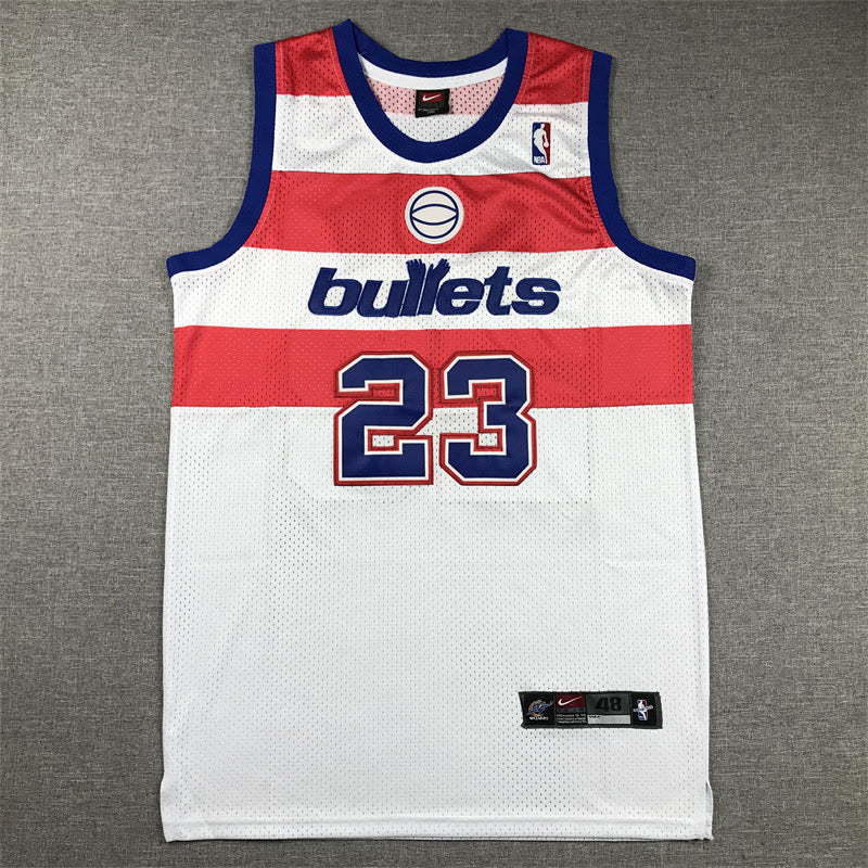 WASHINGTON WIZARDS MICHAEL JORDAN WHITE VINTAGE JERSEY