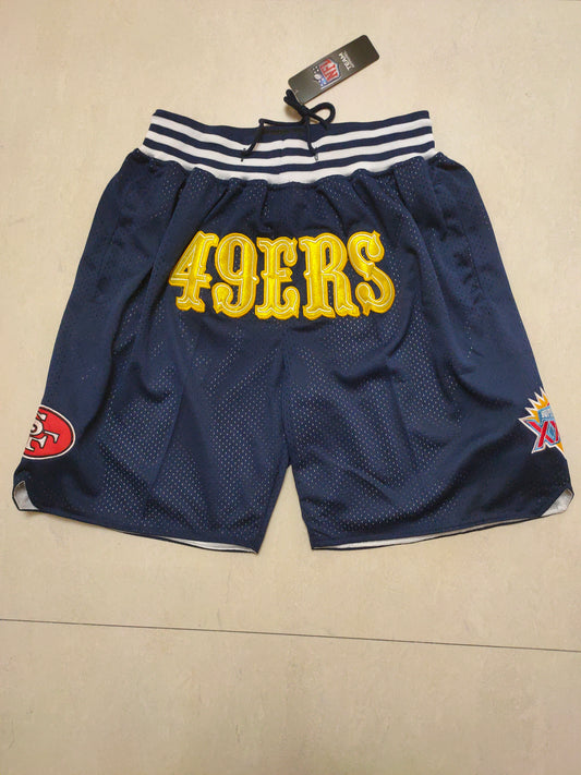 SAN FRANCISCO 49ERS BLUE SHORTS