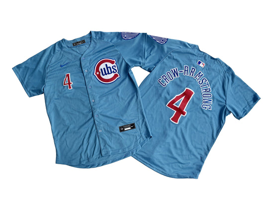 CHICAGO CUBS PETE CROW ARMSTRONG BABY BLUE JERSEY