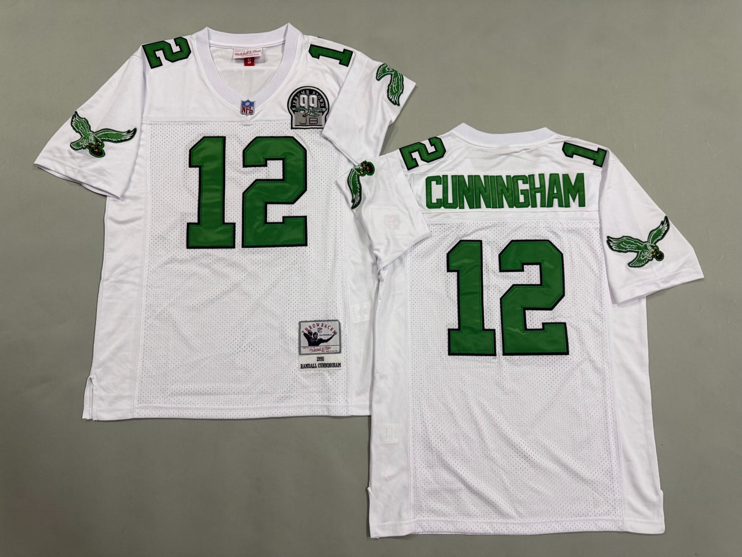 PHILIDELPHIA EAGLES RANDAL CUNNINGHAM WHITE VINTAGE JERSEY