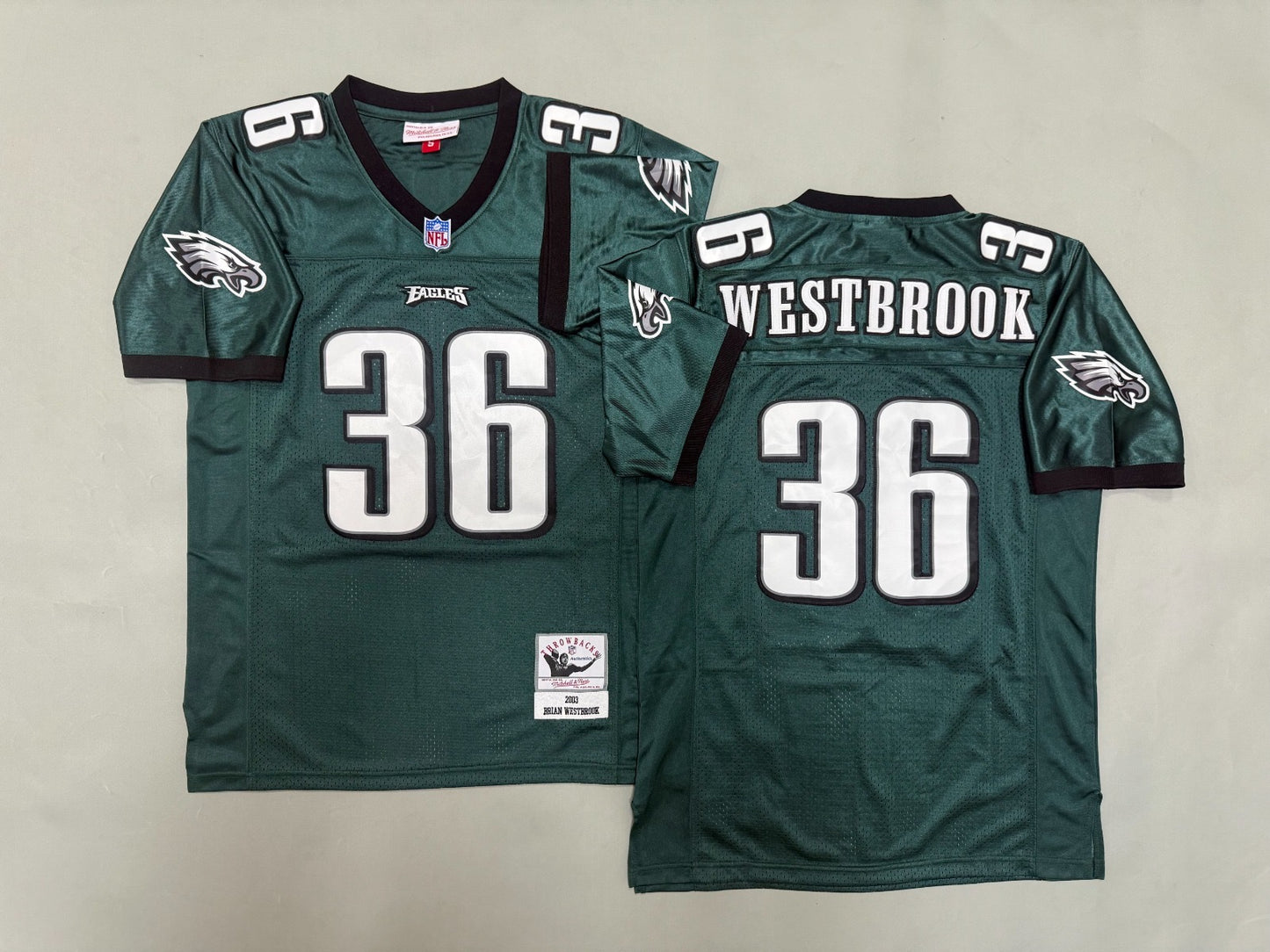 PHILIDELPHIA EAGLES BRIAN WESTBROOK VINTAGE GREEN JERSEY