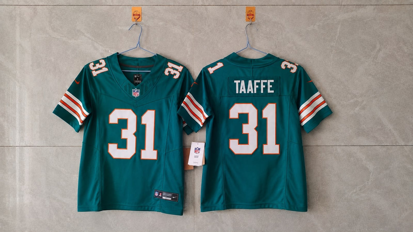 MIAMI DOLPHINS MICHAEL TAAFFE BLUE JERSEY