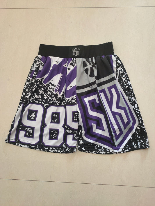 SACREMENTO KINGS BLACK SHORTS