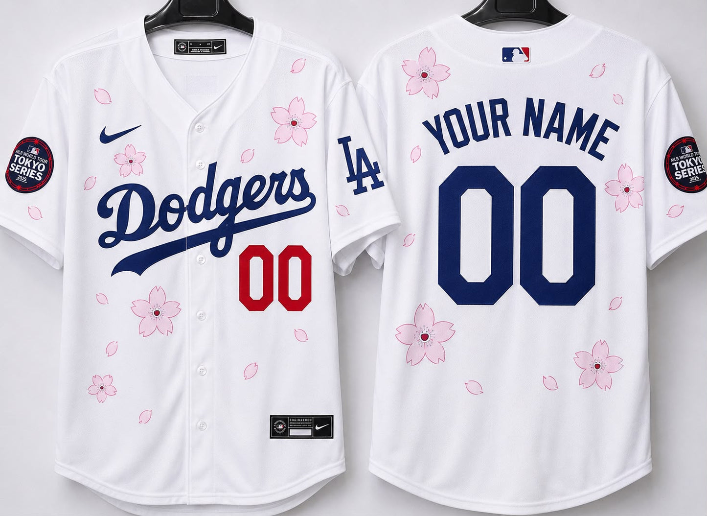 LOS ANGELES DODGERS CUSTOM WHITE CHERRY BLOSSOM JERSEY