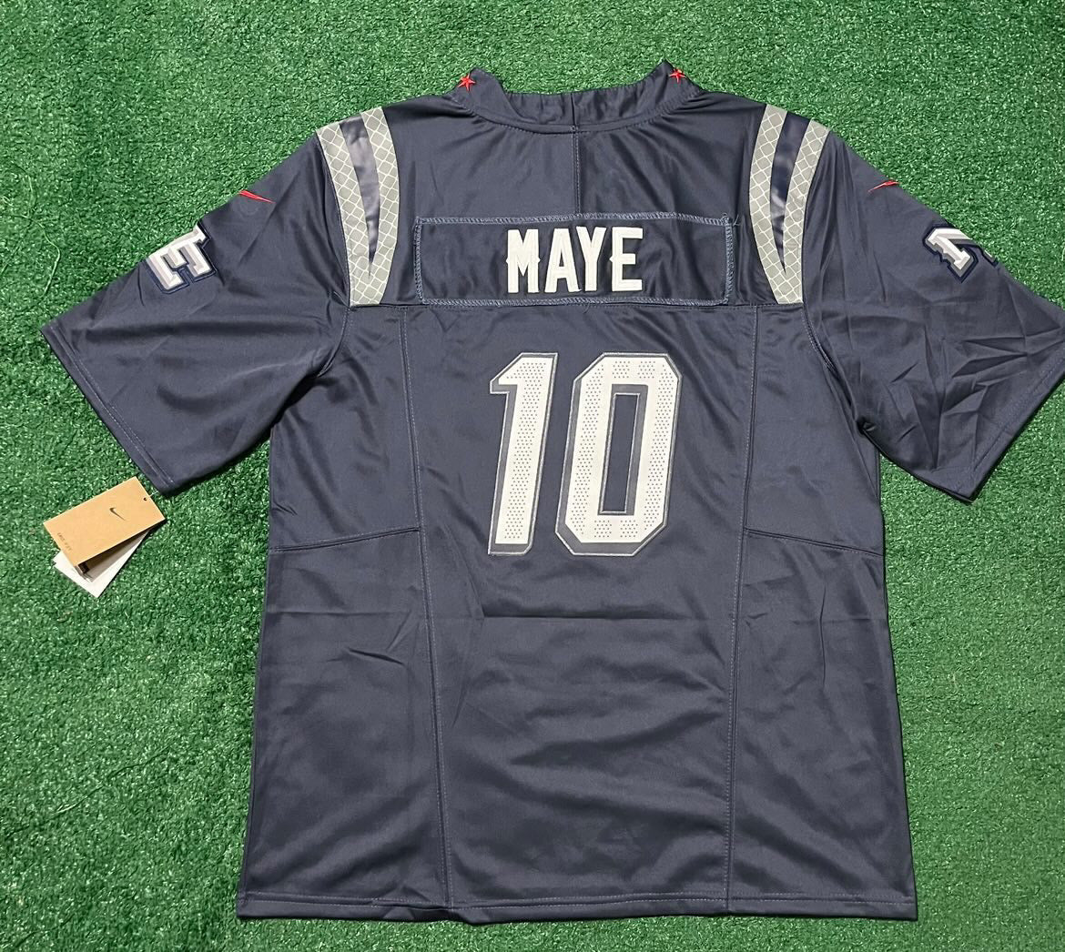 New England Patriots Drake Maye gray jersey ￼