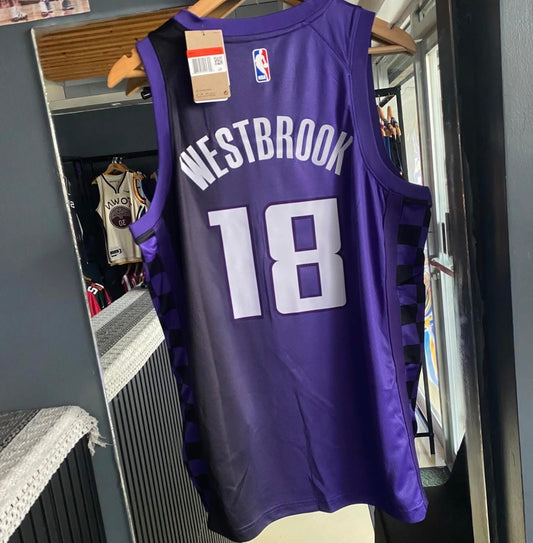SACRAMENTO KINGS RUSSELL WESTBROOK PURPLE JERSEY