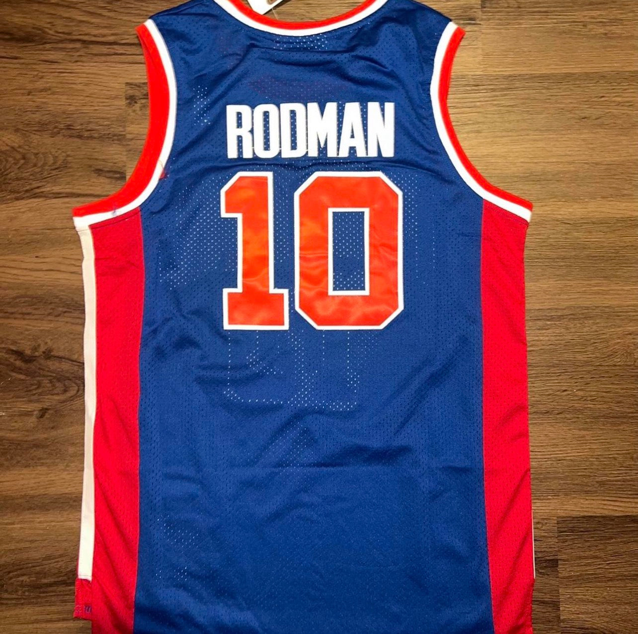 DETROIT PISTONS DENNIS RODMAN BLUE VINTAGE JERSEY