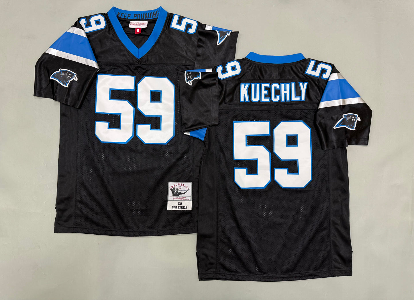 CAROLINA PANTHERS LUKE KUECHLY BLACK VINTAGE JERSEY