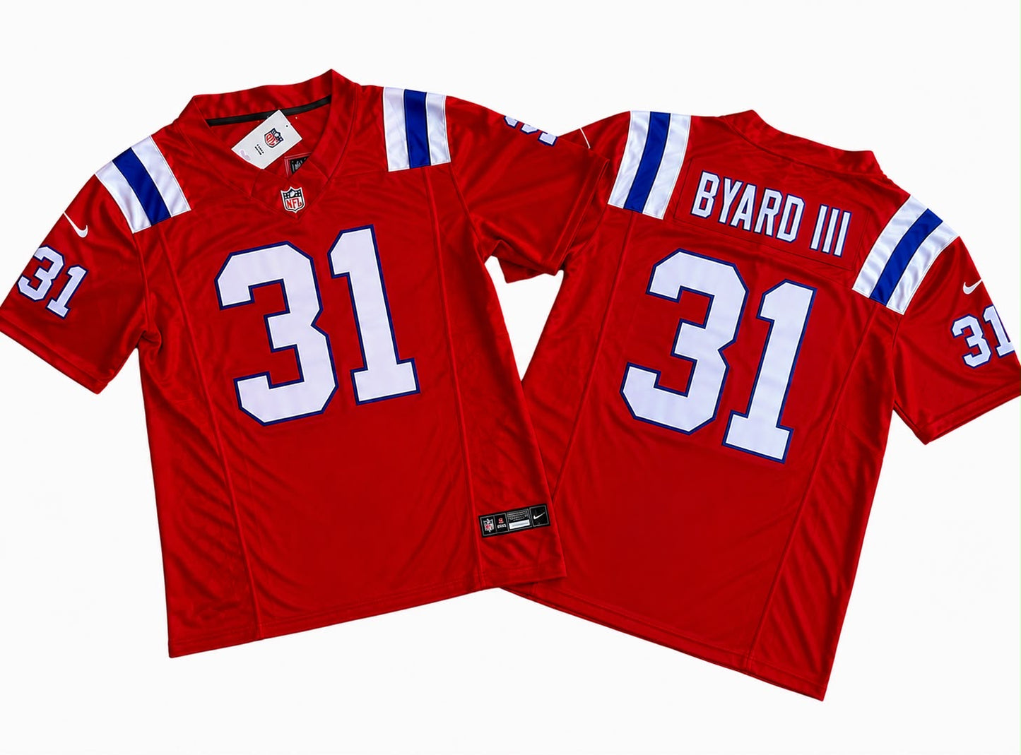 NEW ENGLAND PATRIOTS KEVIN BYARD III RED JERSEY