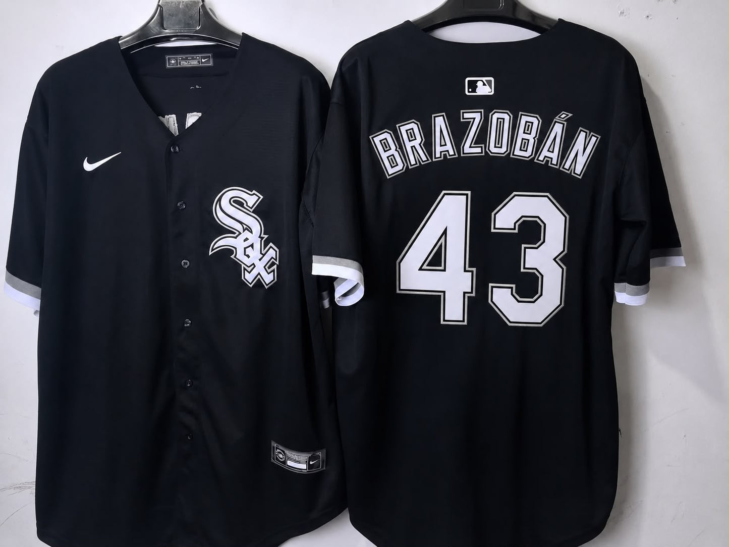 CHICAGO WHITE SOXS HUASCAR BRAZOBAN BLACK JERSEY