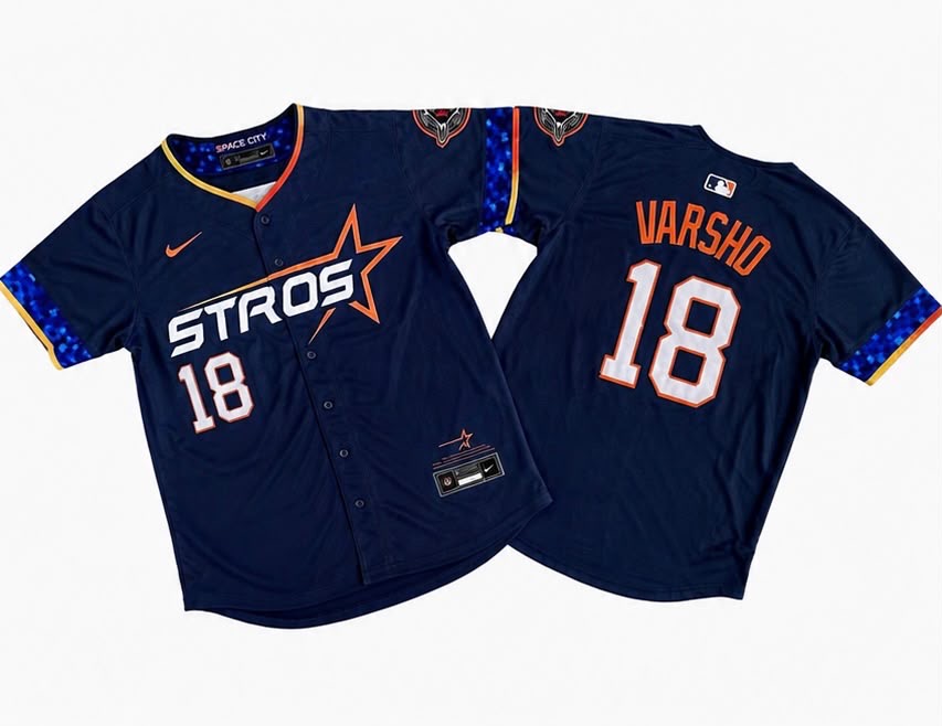 HOUSTON ASTROS DAULTON VARSHO BLUE JERSEY