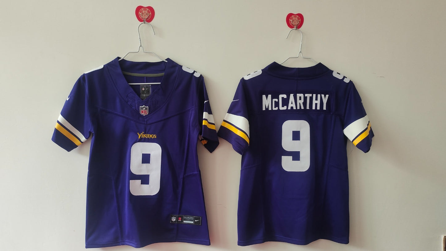 MINNESOTA VIKINGS JJ MCCARTHY PURPLE JERSEY