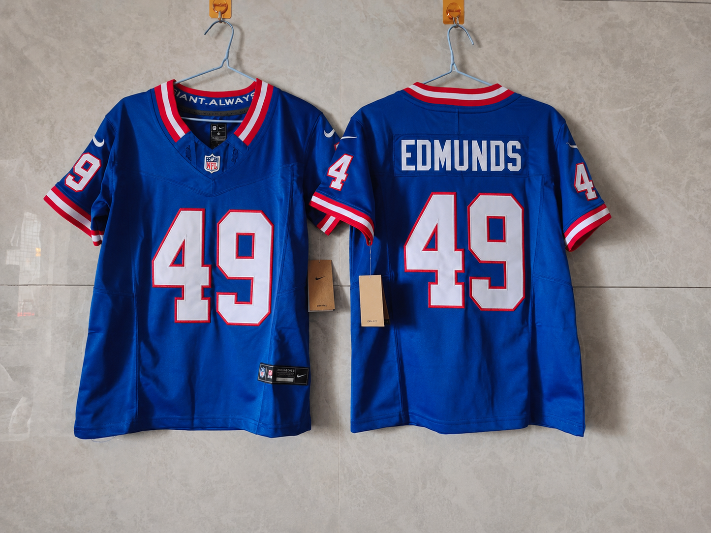NEW YORK GIANTS TREMAINE EDMUNDS RETRO VINTAGE JERSEY