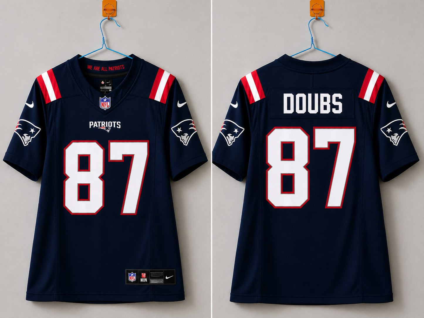 NEW ENGLAND PATRIOTS ROMEO DOUBS BLUE JERSEY