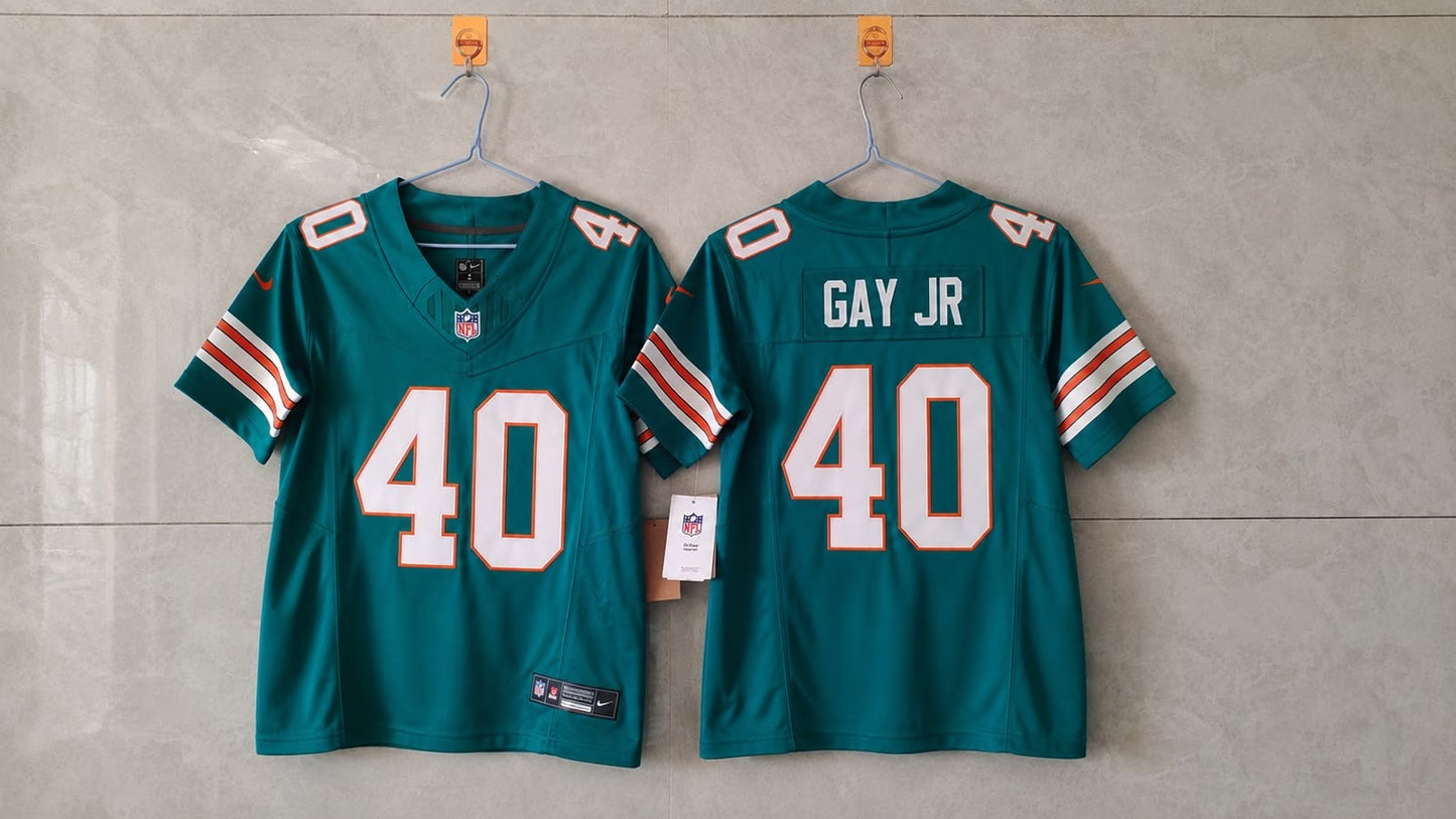 MIAMI DOLPHINS WILLIE GAY JR BLUE JERSEY