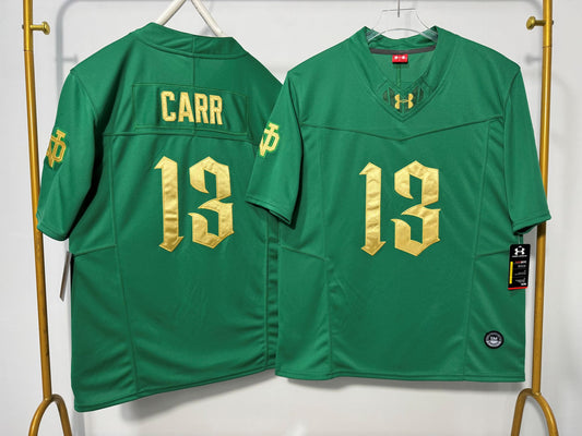 NORTE DAME FIGHTING IRISH CJ CARR GREEN JERSEY