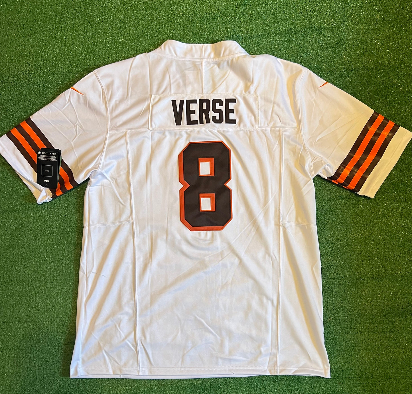 CLEVELAND BROWNS JARED VERSE WHITE RETRO JERSEY