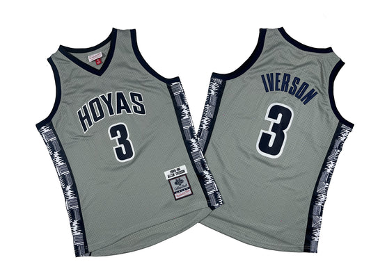 GEORGETOWN HOYAS ALLEN IVERSON GREY JERSEY