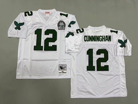 PHILIDELPHIA EAGLES RANDAL CUNNINGHAM WHITE VINTAGE JERSEY