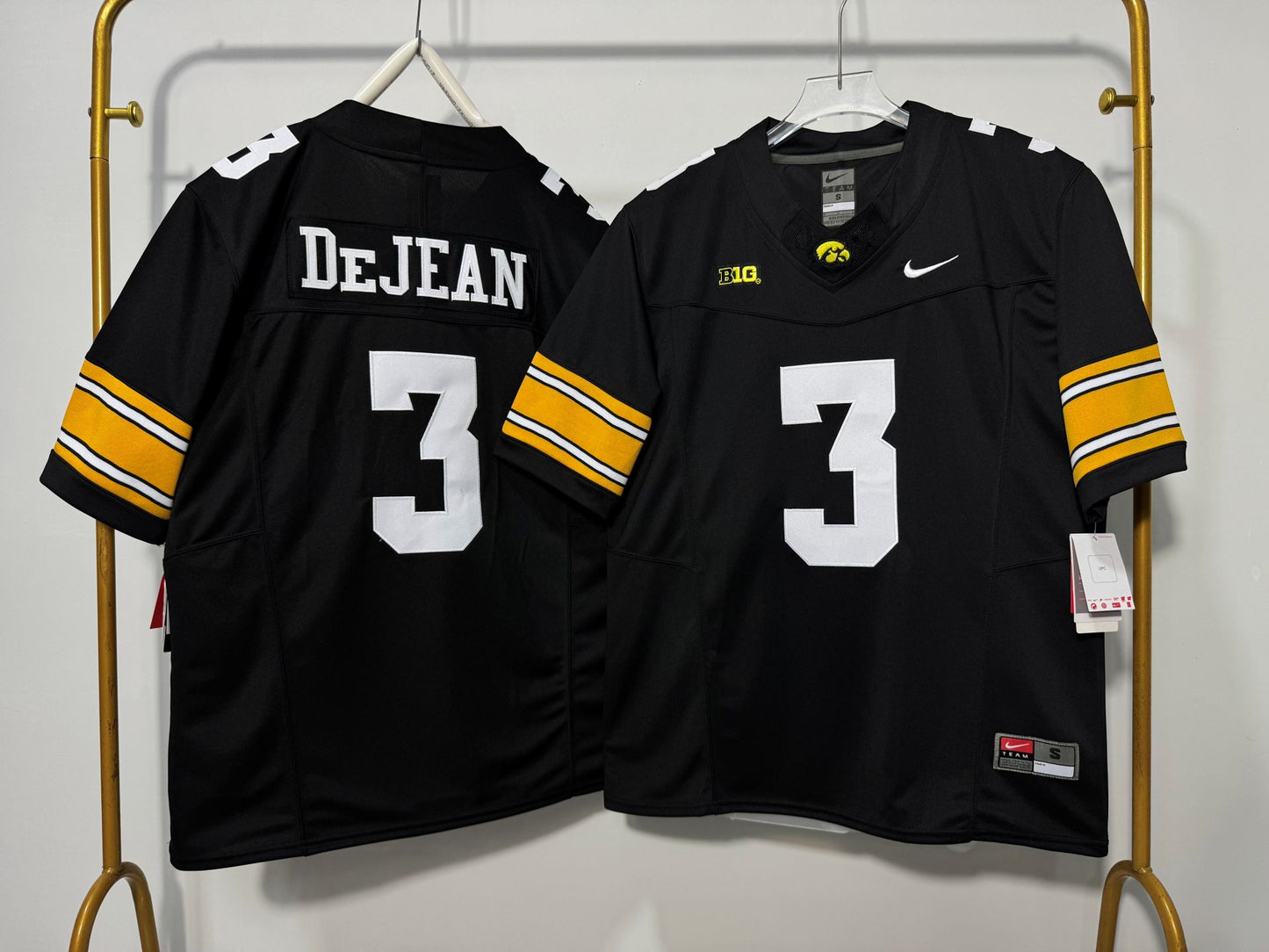 IOWA HAWKEYES COOPER DEJEAN BLACK JERSEY