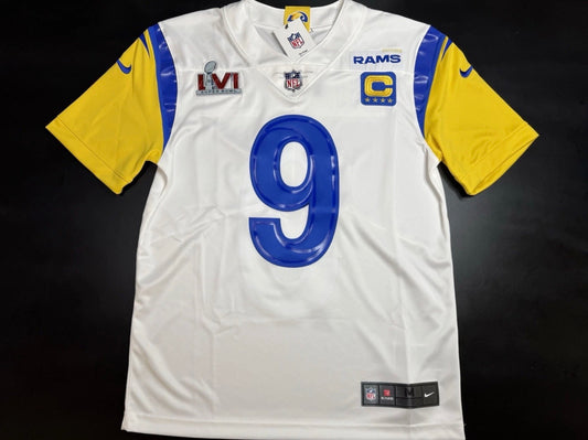Los Angeles Rams Matthew Stafford White Jersey Super Bowl