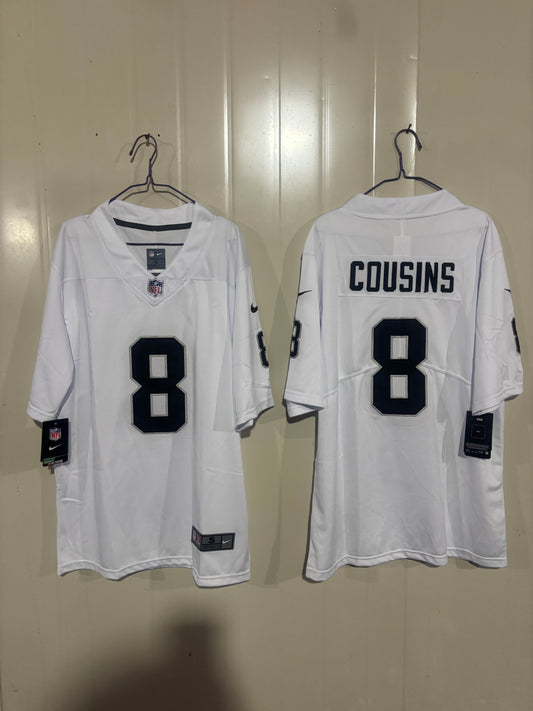 LAS VEGAS RAIDERS KIRK COUSINS WHITE JERSEY