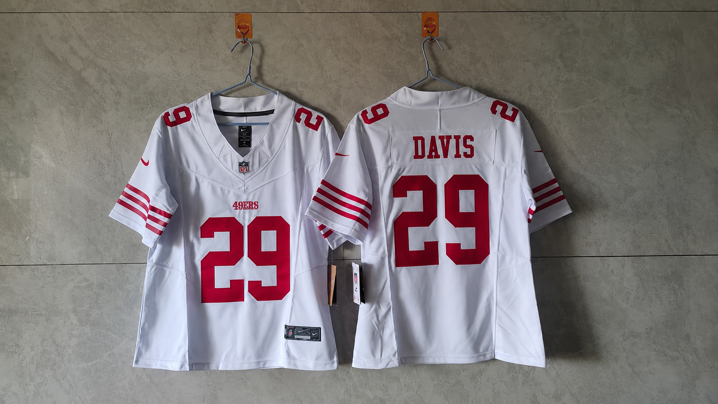 SAN FRANCISCO 49ERS ASHTYN DAVIS WHITE JERSEY