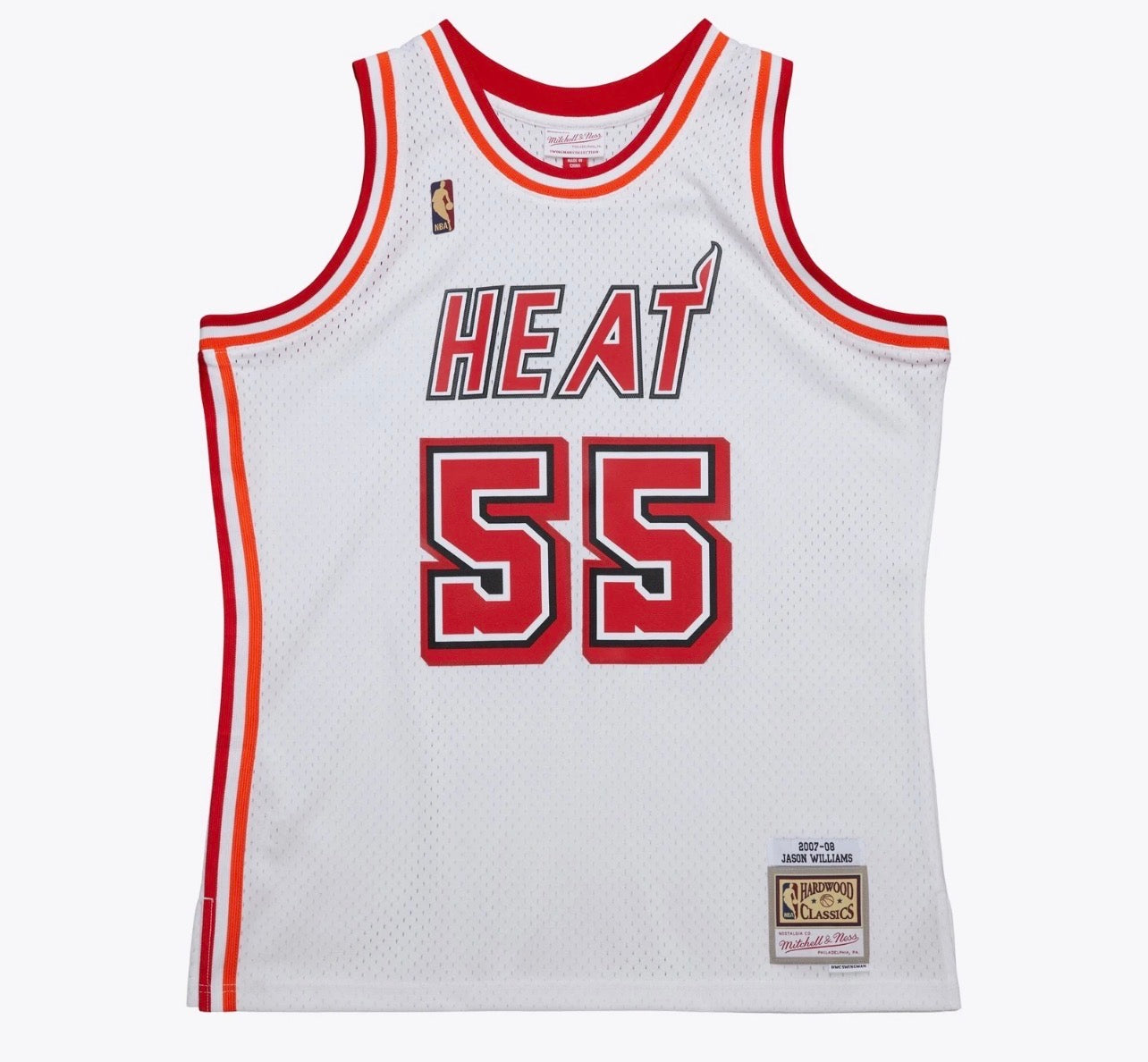 MIAMI HEAT JASON WILLIAMS WHITE VINTAGE JERSEY