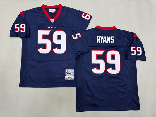 HOUSTON TEXANS DEMECO RYANS BLUE VINTAGE JERSEY