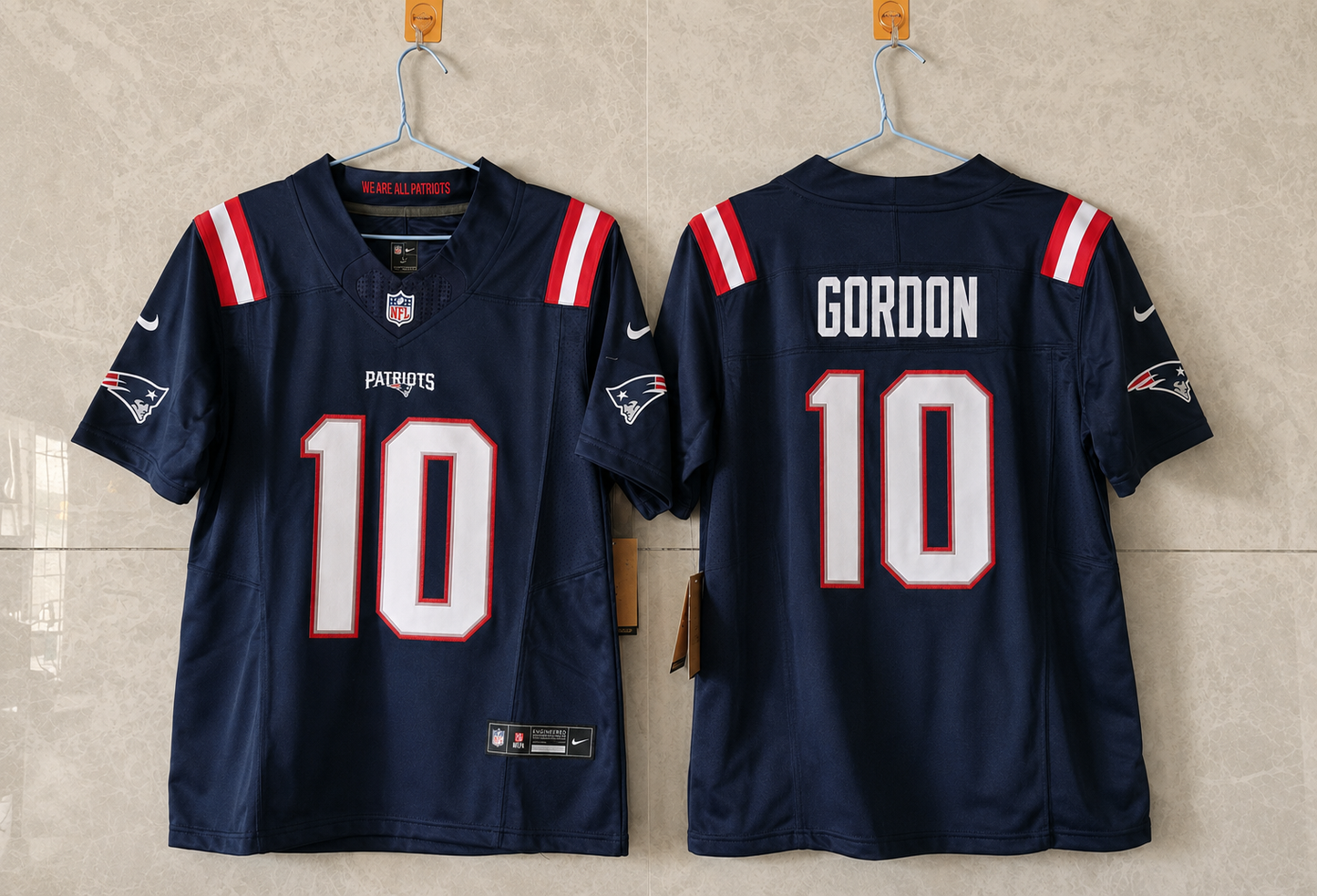 NEW ENGLAND PATRIOTS JOSH GORDON BLUE JERSEY