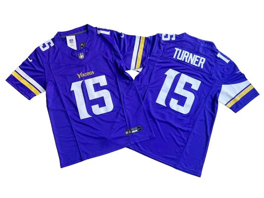 MINNESOTA VIKINGS DALLAS TURNER PURPLE JERSEY