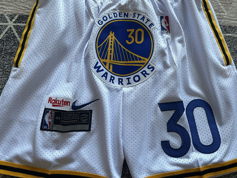 GOLDEN STATE WARRIOS STEPHEN CURRY WHITE SHORTS