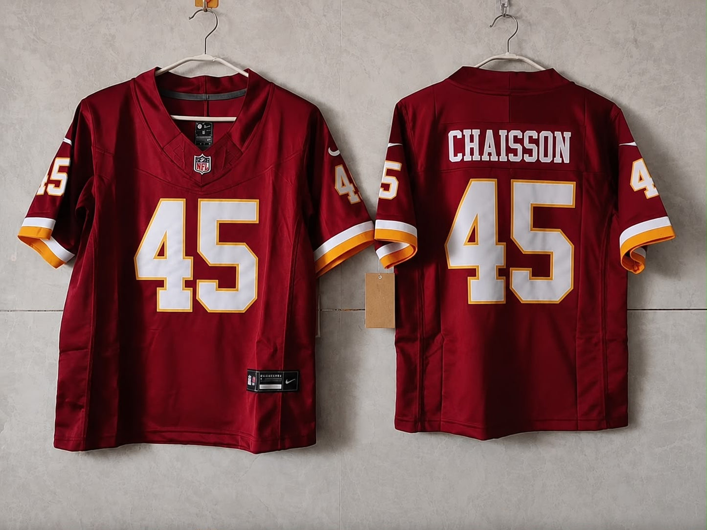 WASHINGTON COMMANDERS K'LAVON CHAISSON BURGANDY JERSEY