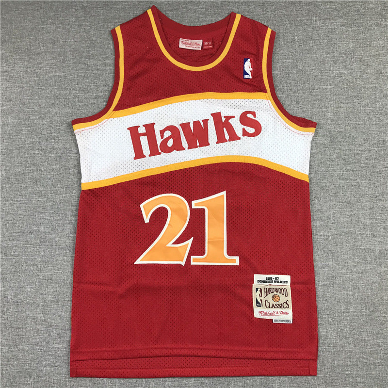 ATLANTA HAWKS DOMINIQUE WILKINS RED VINTAGE JERSEY