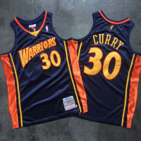 GOLDEN STATE WARRIORS STEPHEN CURRY BLUE VINTAGE JERSEY