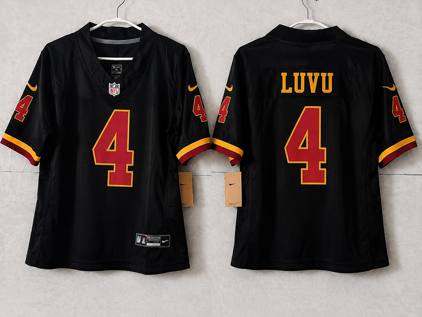 WASHINGTON COMMANDERS FRANKIE LUVU BLACK JERSEY