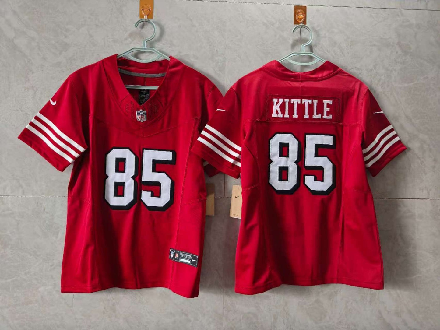 SAN FRANCISCO 49ERS GEORGE KITTLE THROWBACK RED JERSEY