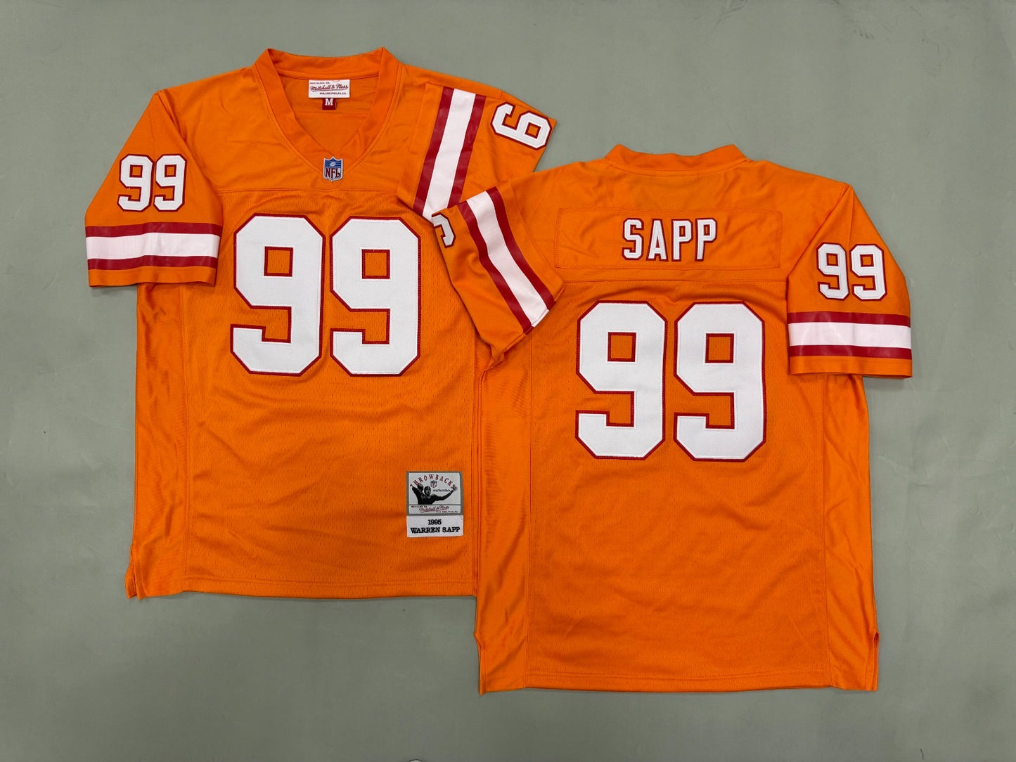 TAMPA BAY BUCCANEERS WARREN SAPP CREAMSICLE VINTAGE JERSEY
