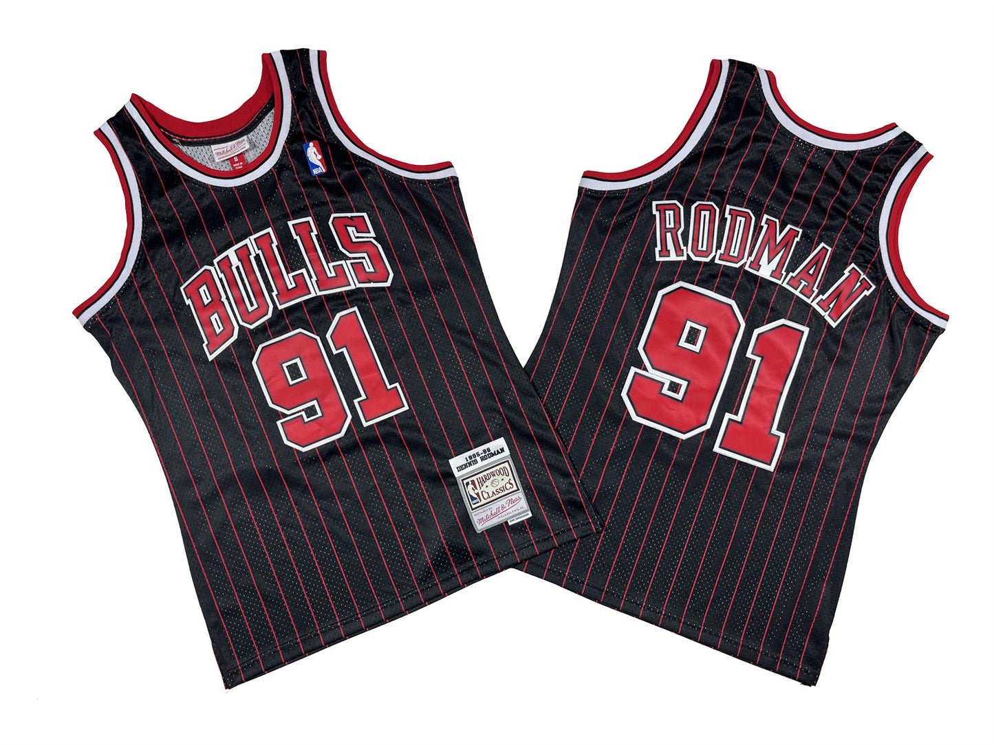 CHICAGO BULLS DENNIS RODMAN BLACK VINTAGE JERSEY