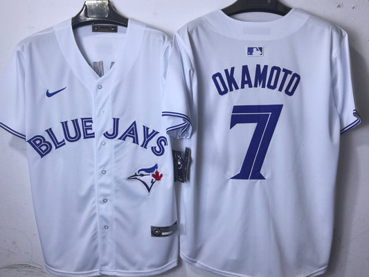 Toronto Blue Jays Kazuma Okamoto White Jersey