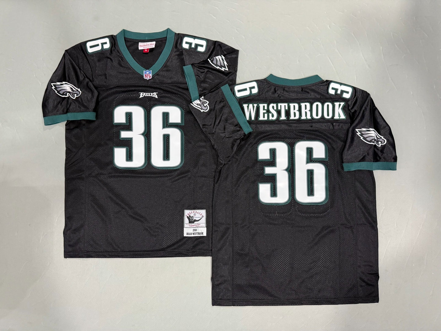 PHILIDELPHIA EAGLES BRIAN WESTBROOK BLACK VINTAGE JERSEY