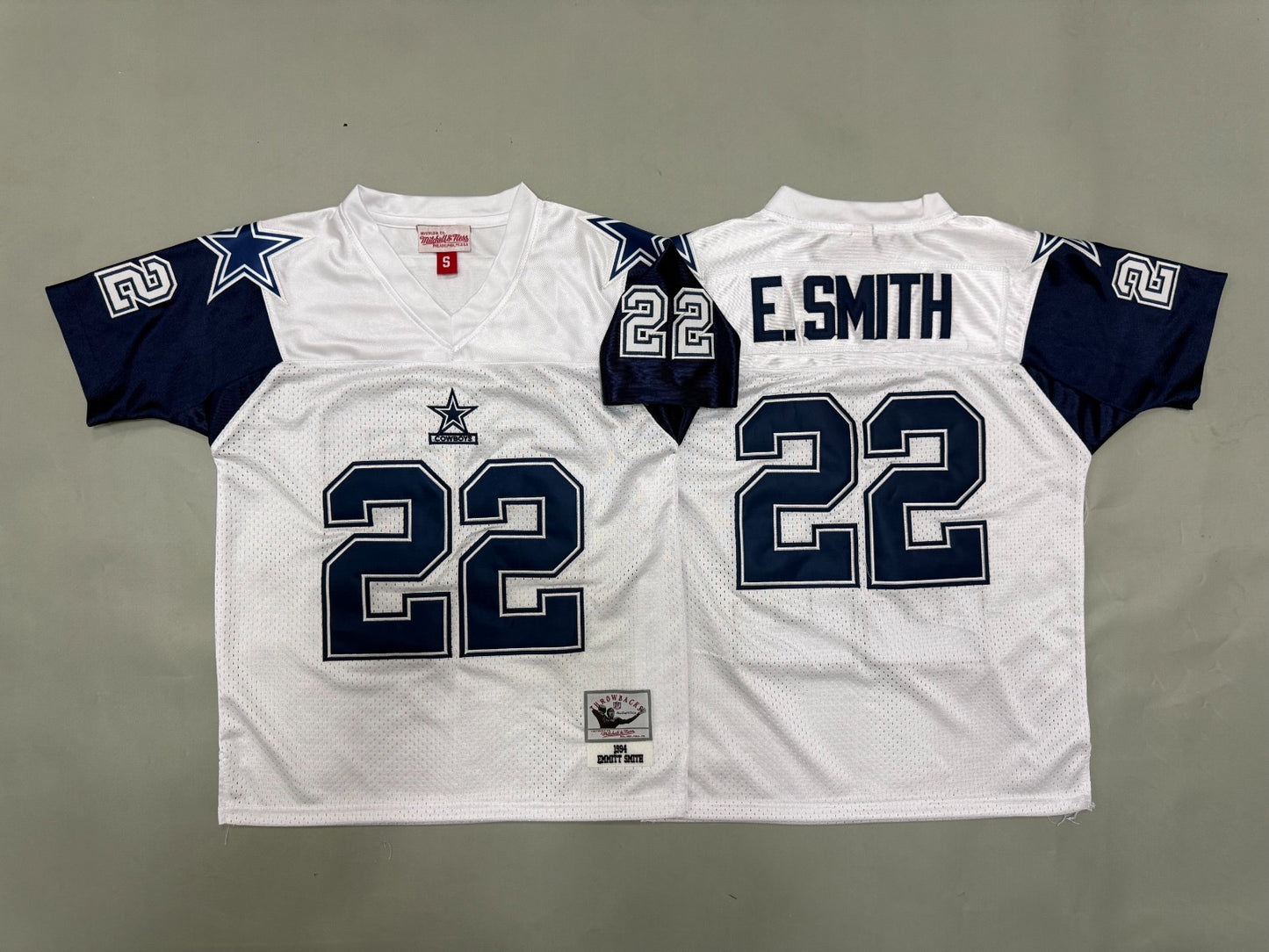 DALLAS COWBOYS EMMITT SMITH WHITE VINTAGE JERSEY