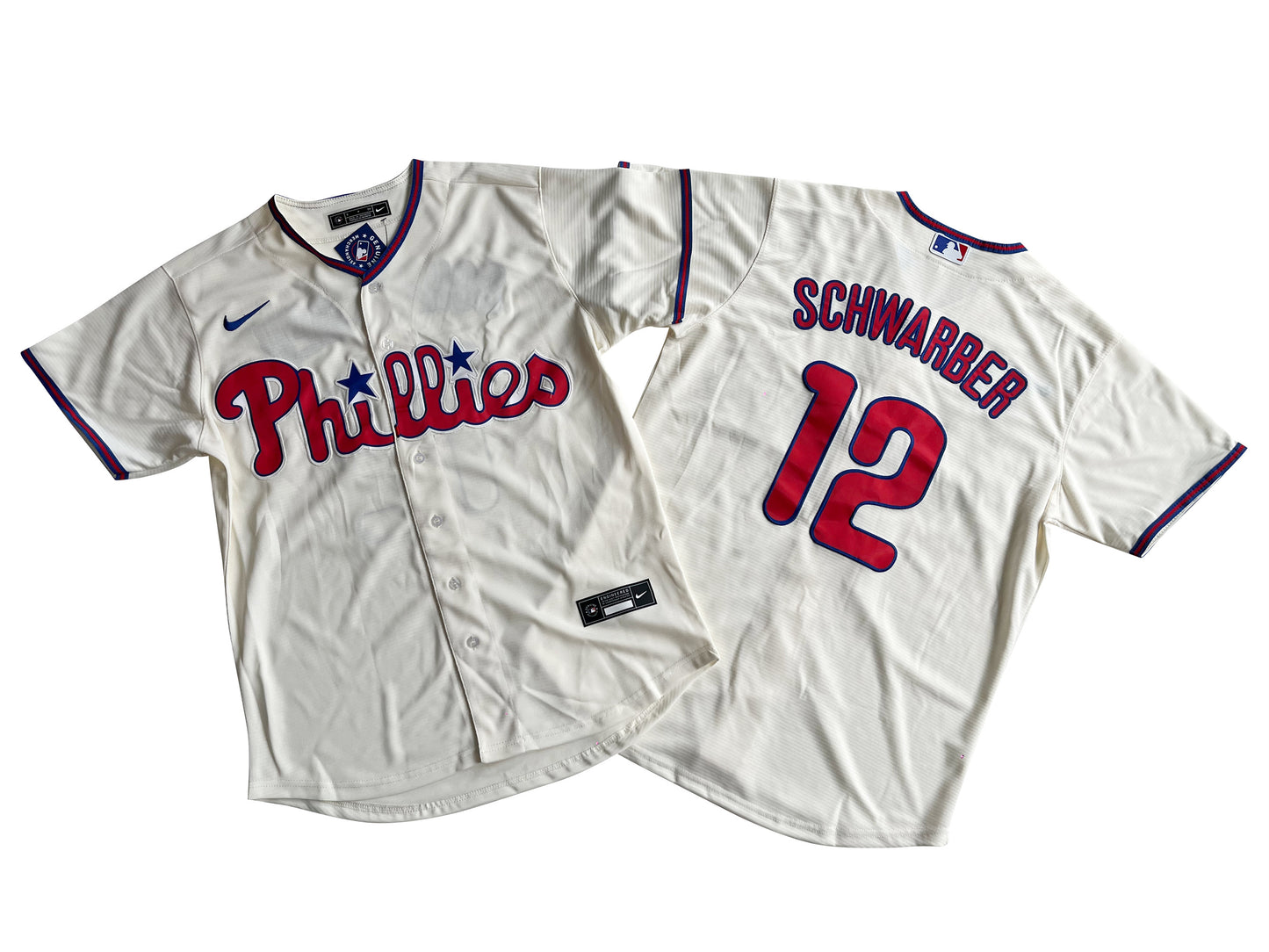 PHILADELPHIA PHILLIES KYLE SCHWARBER WHITE JERSEY